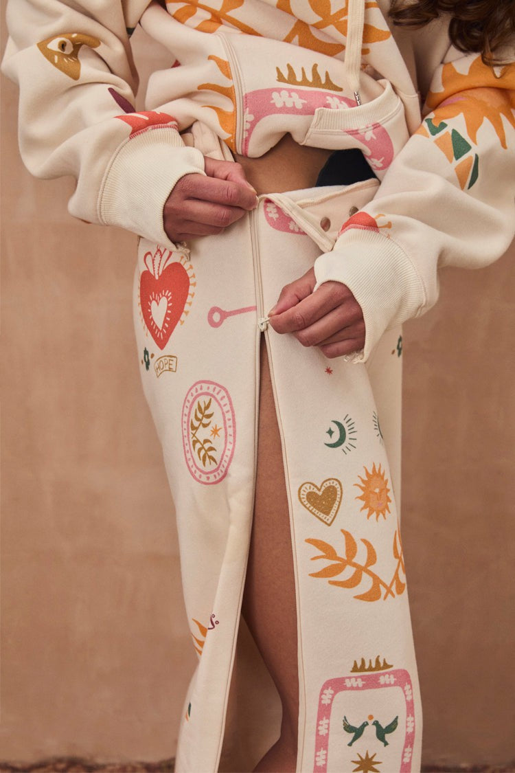Never Fully Dressed Value - Cream Sundazed Wide Leg Accessible Joggers - Future Dreams - Never Fully Dressed