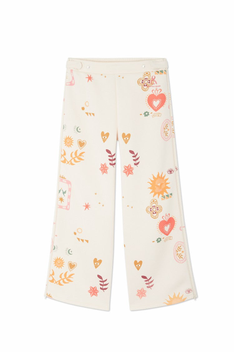 Never Fully Dressed Value - Cream Sundazed Wide Leg Accessible Joggers - Future Dreams - Never Fully Dressed